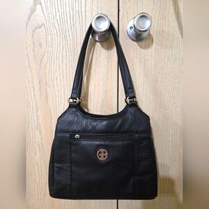GIANIBERNINI Black Leather Bag. NEW
